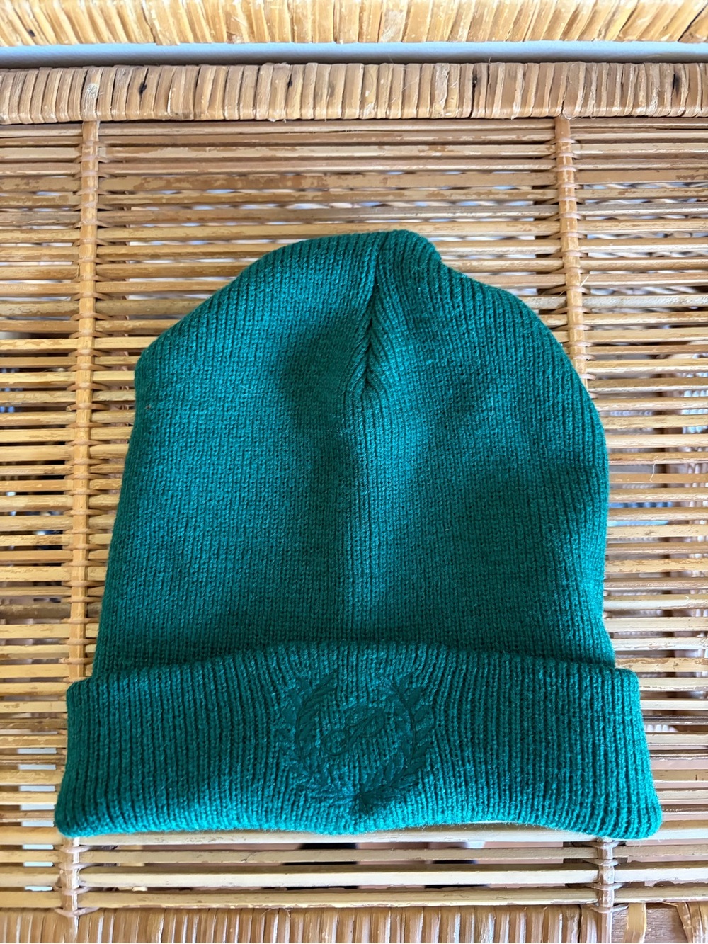 PINK Victoria's Secret Teal Knit Cuffed Beanie